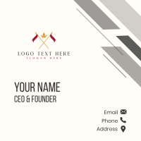 Medieval Banner Crown Business Card Design