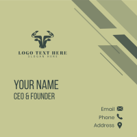 Eco Bull Leaf Business Card Design