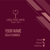 Elegant Winery Glass Business Card Design