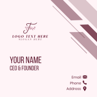 Aesthetic Floral Spa Letter F Business Card Design