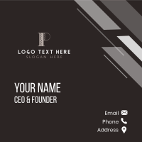 Elegant Luxury Letter P Business Card Design