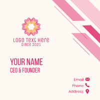 Spiral Outline Flower  Business Card Design