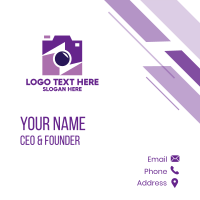 Purple Media Camera Business Card Design
