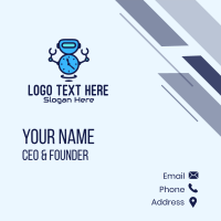 Robot Alarm Timer Business Card Design