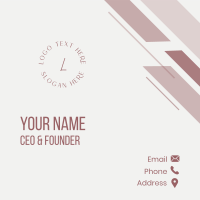 Beauty Feminine Letter Business Card Design