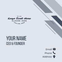 Retro Handwriting Wordmark Business Card Design