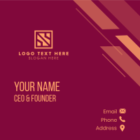 Simple Orange Square Business Card Design