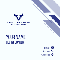 Letter V Horn Business Card Design