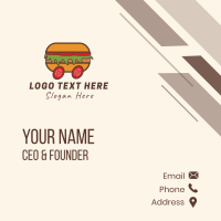 Hamburger Delivery Cart Business Card Design