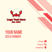 Red Small Crab Business Card Design