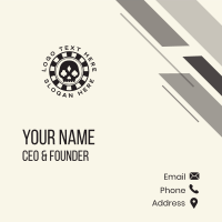 Casino Skull Gaming Business Card Design