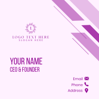 Purple Victorian Pattern Business Card Design