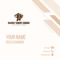 Camping Adventure Anteater Business Card Design