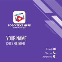 Media Player Application Business Card Design