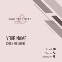 Feminine Beauty Cosmetics Business Card Design