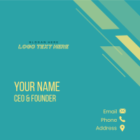 Creative Outlined Wordmark Business Card Design