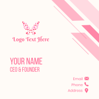 Butterfly Heart Wings Business Card Design