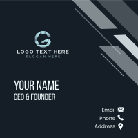 Paper Origami Letter G Business Card Design