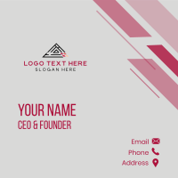 Geometric Letter A Business Card Design