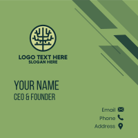 Symmetrical Geometric Tree Badge Business Card Design