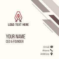 Red Pliers Mechanic Business Card Design