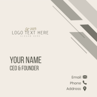 Classy Overlap Wordmark Business Card Design