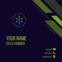 Eco Plant Snowflake Business Card Design