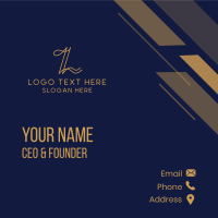 Calligraphy Letter L Business Card Design