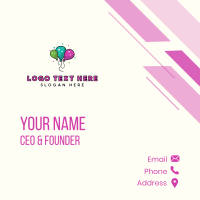 Party Balloon Confetti Business Card Design