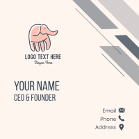Elephant Hand Business Card Design