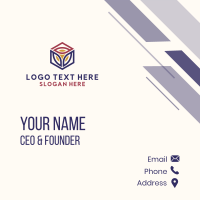 Digital Technology Cube  Business Card Design