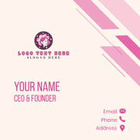 Cotton Candy Lady Business Card Design