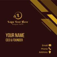 Gold Aesthetic Letter   Business Card Design