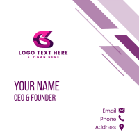 3D Startup Letter G Business Card Design