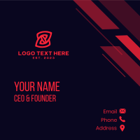 Abstract Red Eye Business Card Design