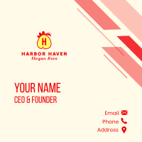 Chicken Egg Lettermark Business Card Design