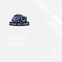 Tank Truck Gasoline Logistics Business Card Design