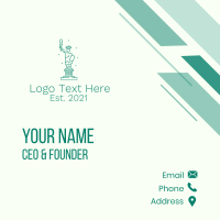 Minimalist Statue of Liberty Business Card Design