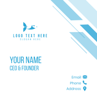 Abstract Blue Fish Business Card Design