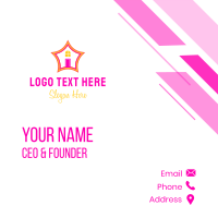 Colorful Star House Business Card Design