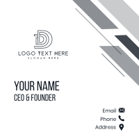 Generic Business Letter D Business Card Design