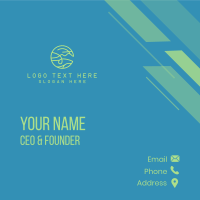 Abstract Wave Flow Business Card Design