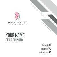 Beautiful Lady Butterfly  Business Card Design