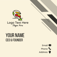 Colorful Wild Toucan  Business Card Design
