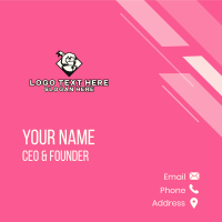 Female Ninja Warrior  Business Card Design