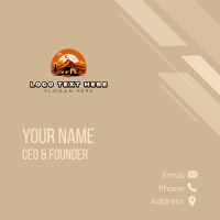 Mountain Adventure Camping Business Card Design