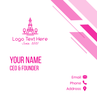 Eiffel Tower Landmark  Business Card Design