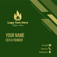 Nature Tree Flame  Business Card Design