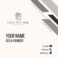 Woman Butterfly Beauty Business Card Design