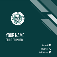 Bulldog Canine Gentleman Business Card Design